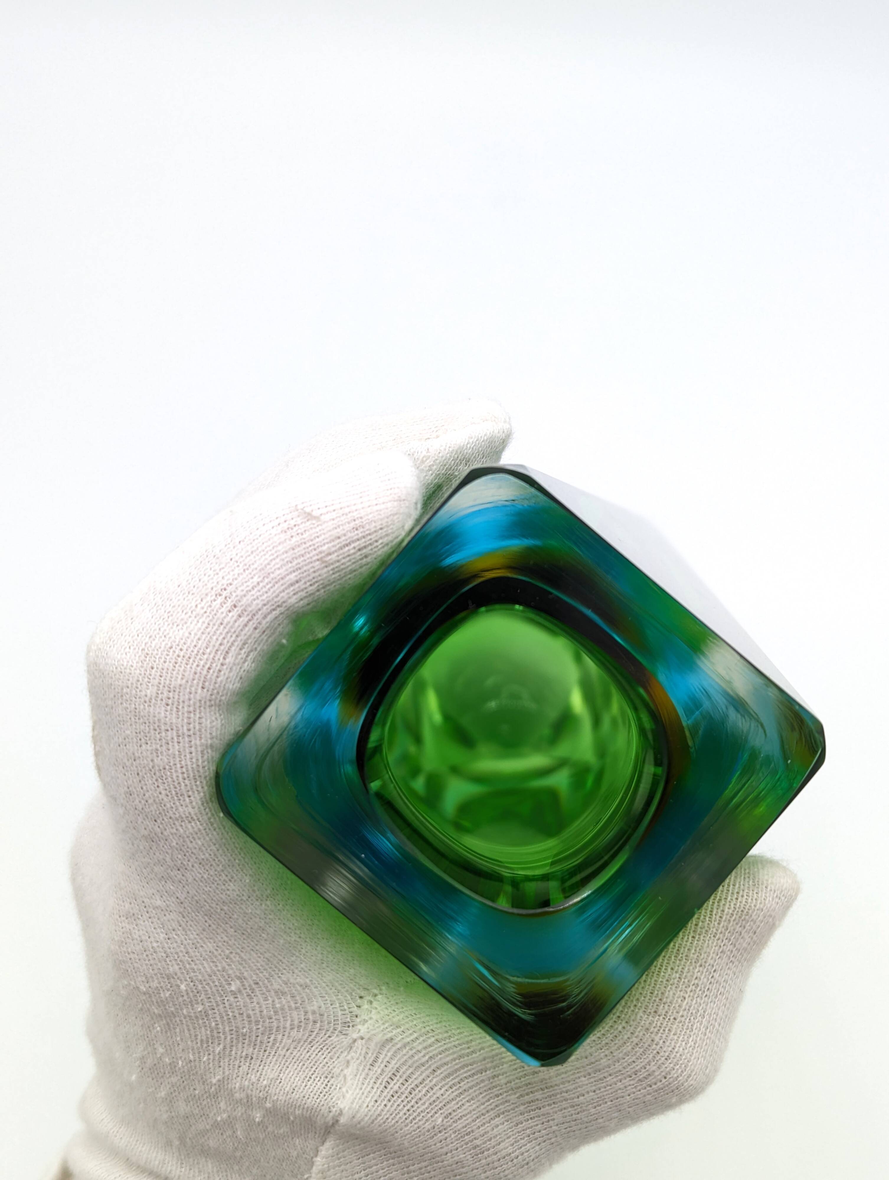 Vintage Sommerso Vase (large model) in Murano glass by Flavio Poli, Italy 1970