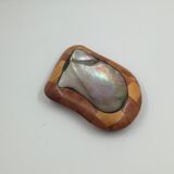 Wood and mother-of-pearl trinket bowl