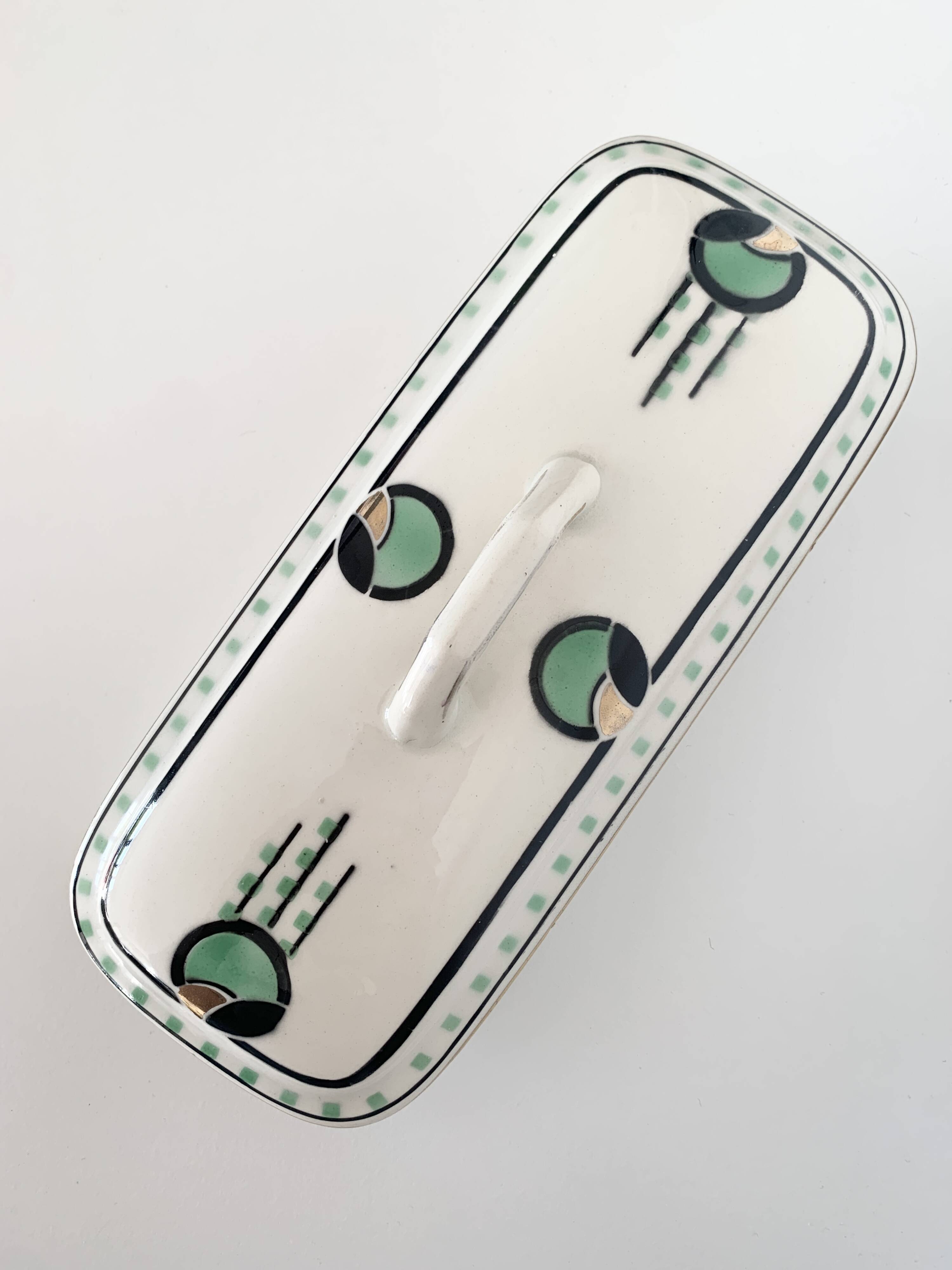 Art Deco covered box Boch Kéramis Frères