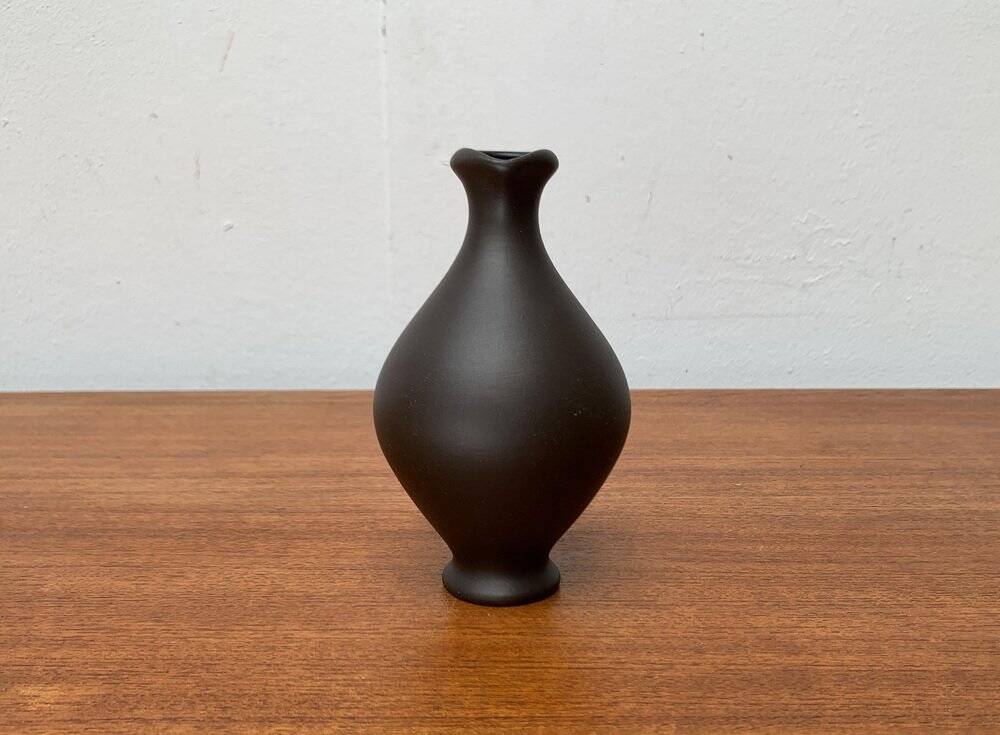 German Minimalist Mid-Century Carafe Vase in Ceramic Wormser Terra-Sigillata, 1960s