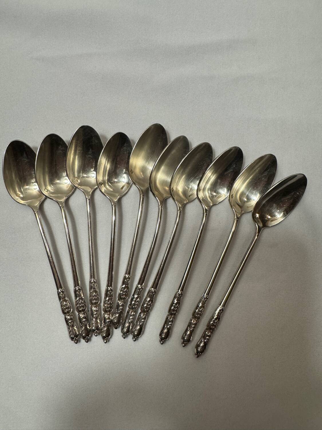 Set of 10 small Boulenger spoons in silver-plated metal