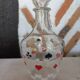 Liquor service 8 shot glasses "card game" vintage