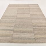 Brown & Cream Large Kilim Area Rug, 229x315Cm