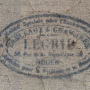 Tableau HST "Maison rouge en bord de rivière" signé C. Normand début XX°