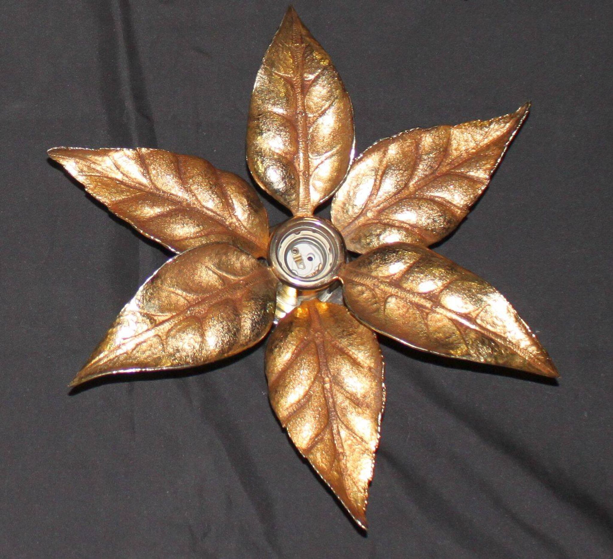 Applique florale de Willy Daro, style Hollywood Regency, 1970.
