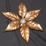 Floral applique by Willy Daro, Hollywood Regency style, 1970.