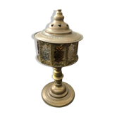 Former Lantern Lamp Brass - Vintage Glass Stained glass