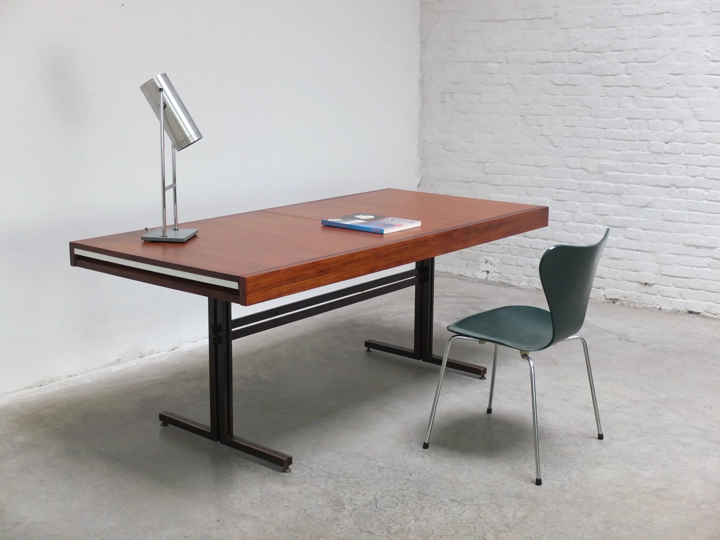 Rare freestanding table desk by Roger De Winter for E.M.Y., 1965