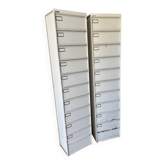 Metal lockers with flaps