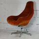Space age chair, fiberglass, orange velvet, circa 1970s
