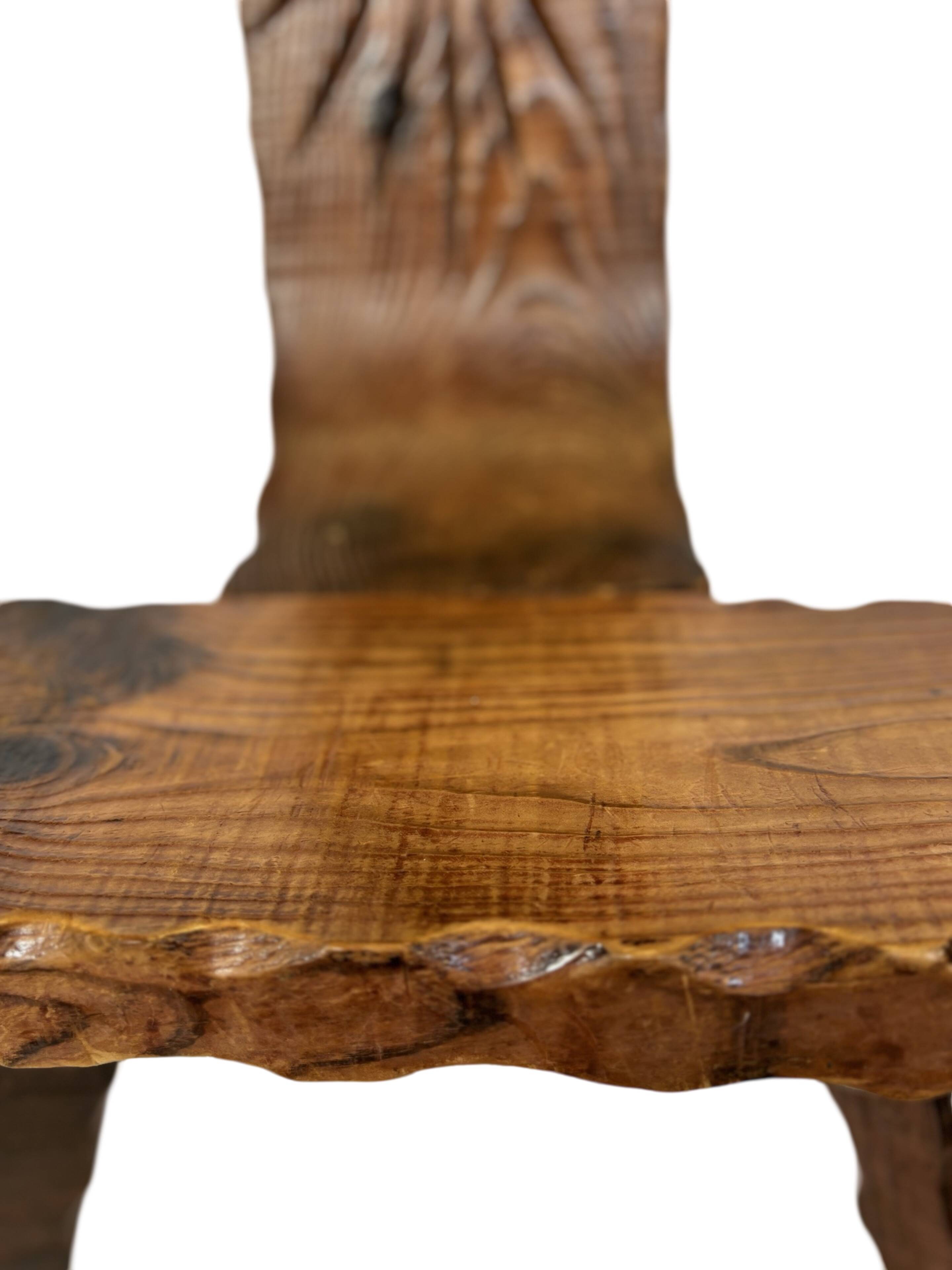 Vintage Spanish chair stool brutalist design