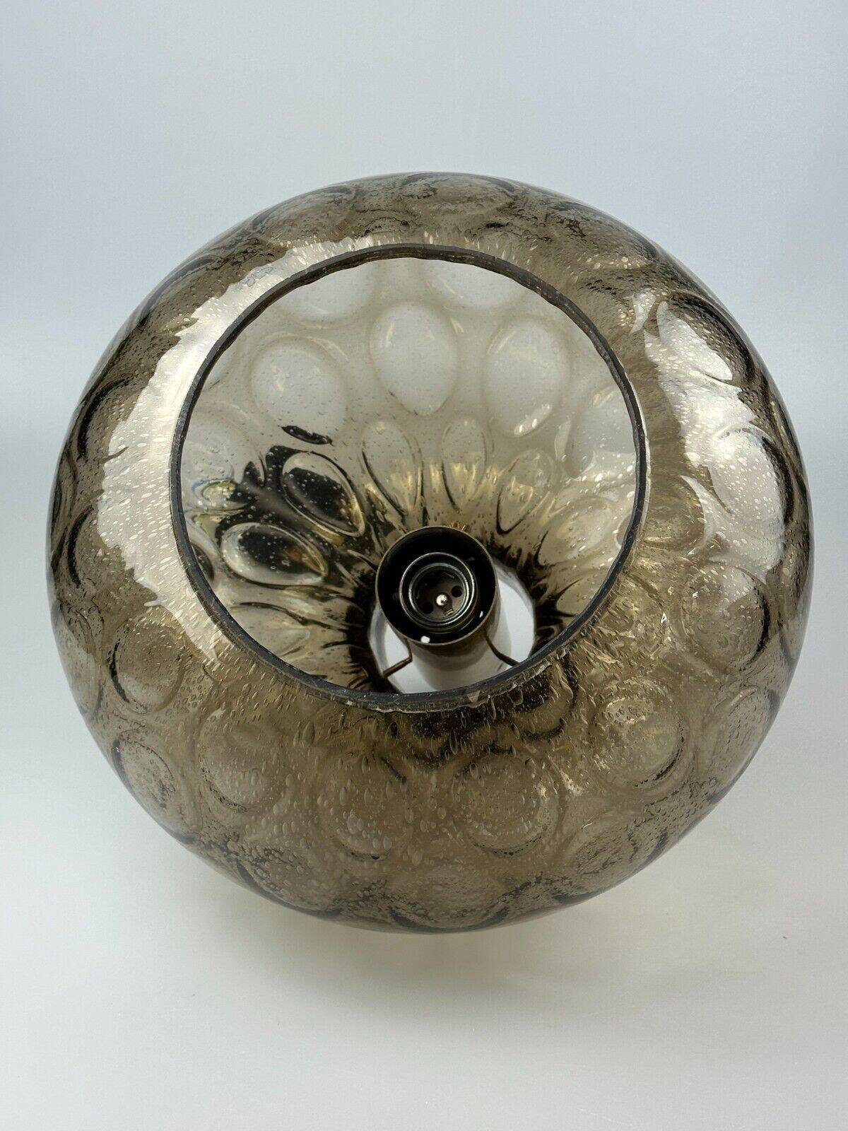 60s 70s ceiling lamp Glashütte Limburg Germany glass & brass Space Age