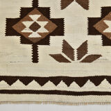 Geometric kilim runner rug,107x325cm