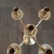 Brass candelabrum with 5 lights, scroll arms – Louis XV style – vintage decor