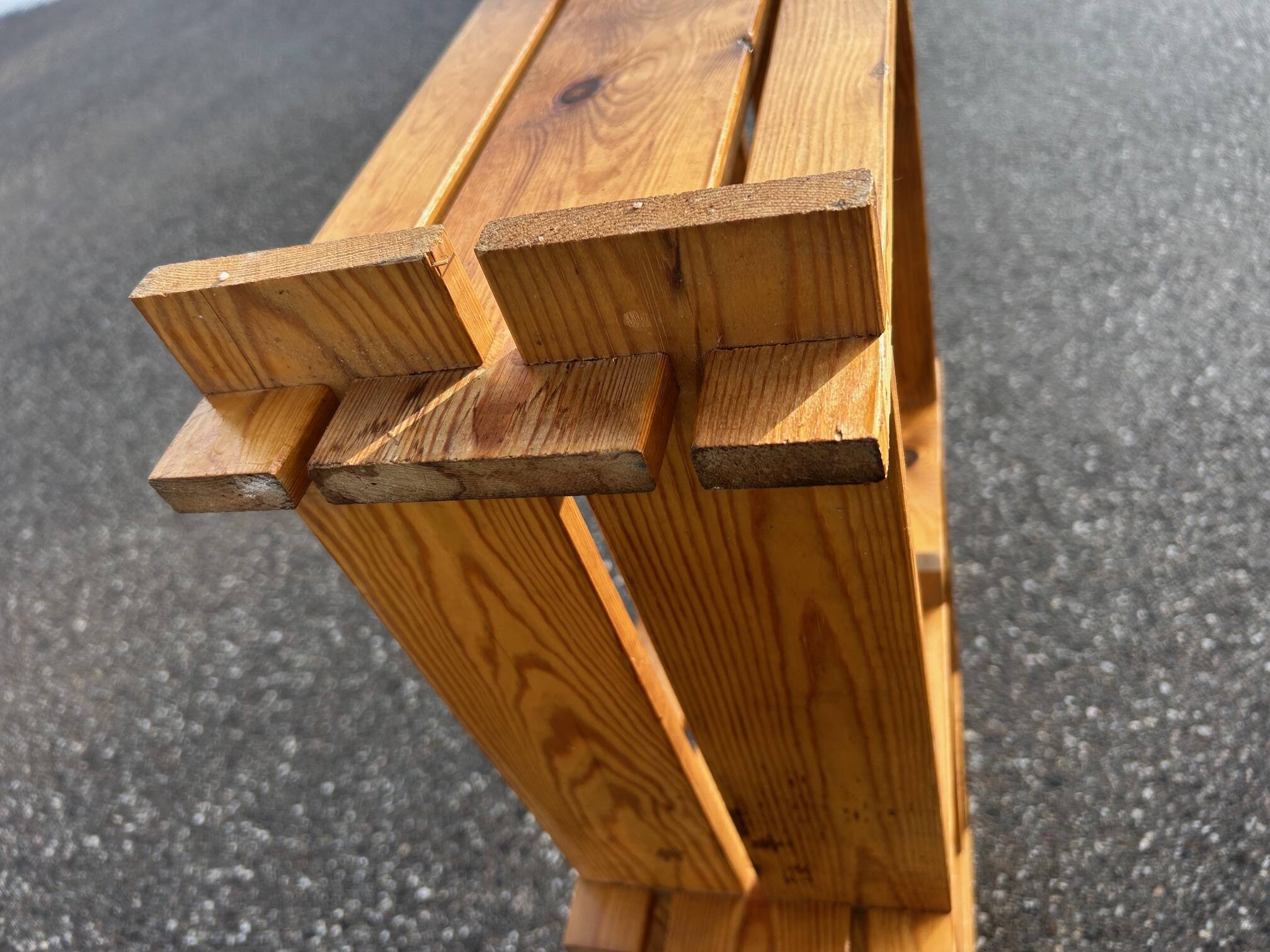brutalist pine shelf 1970
