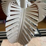 Palm lamppost in opaline and white metal