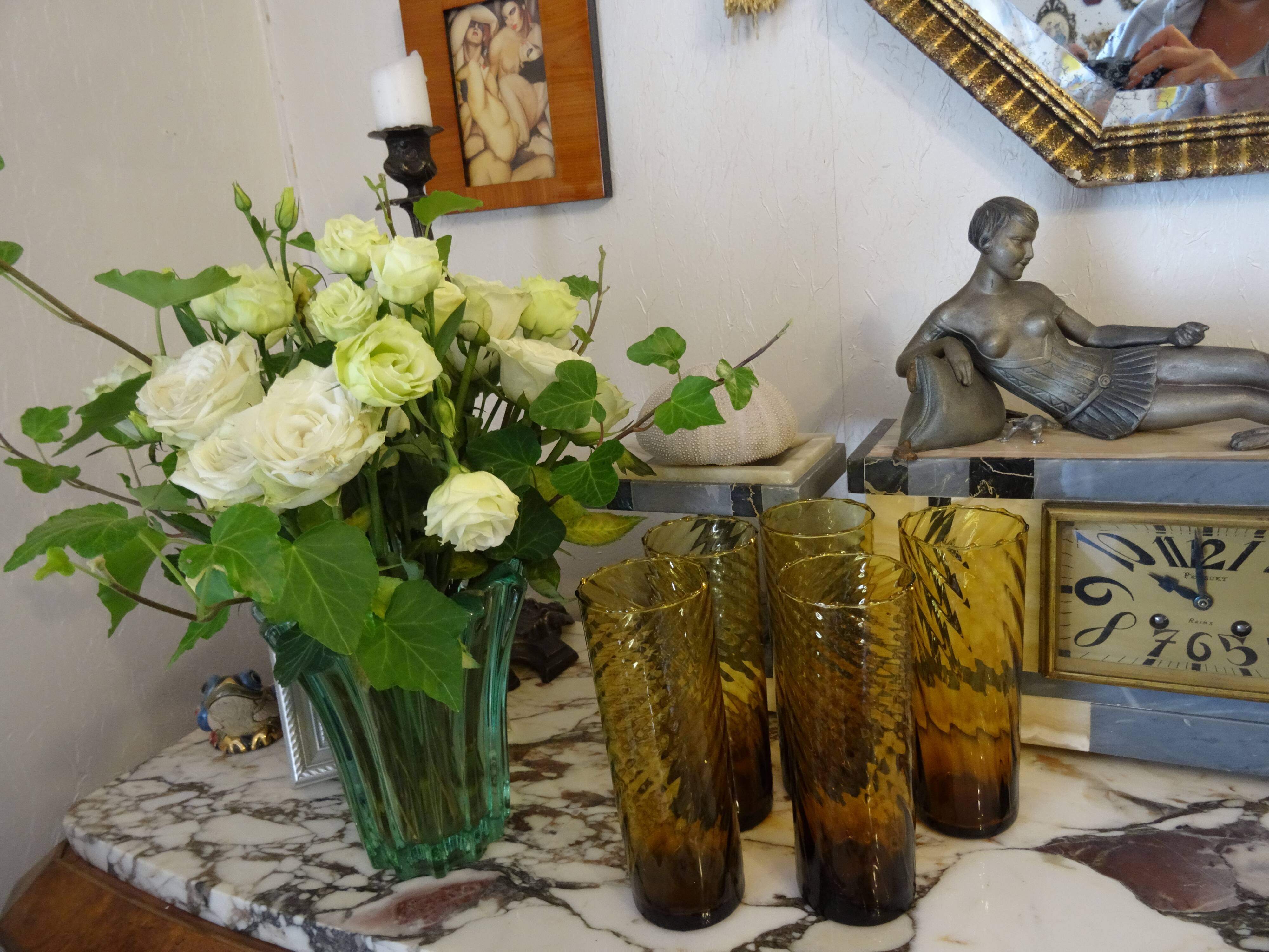 Set of 6 orangeade glasses