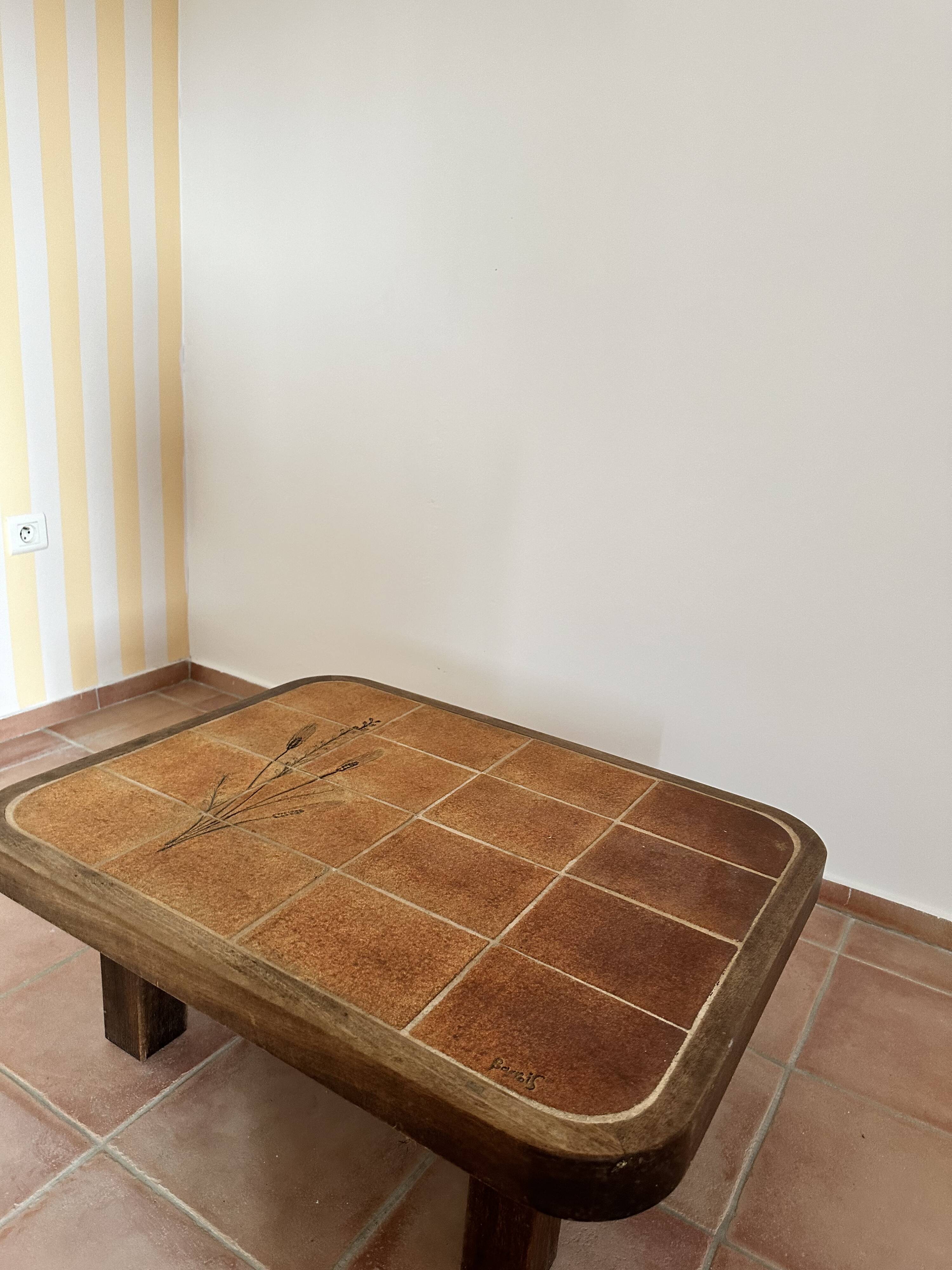 Ceramic coffee table signed Barrois