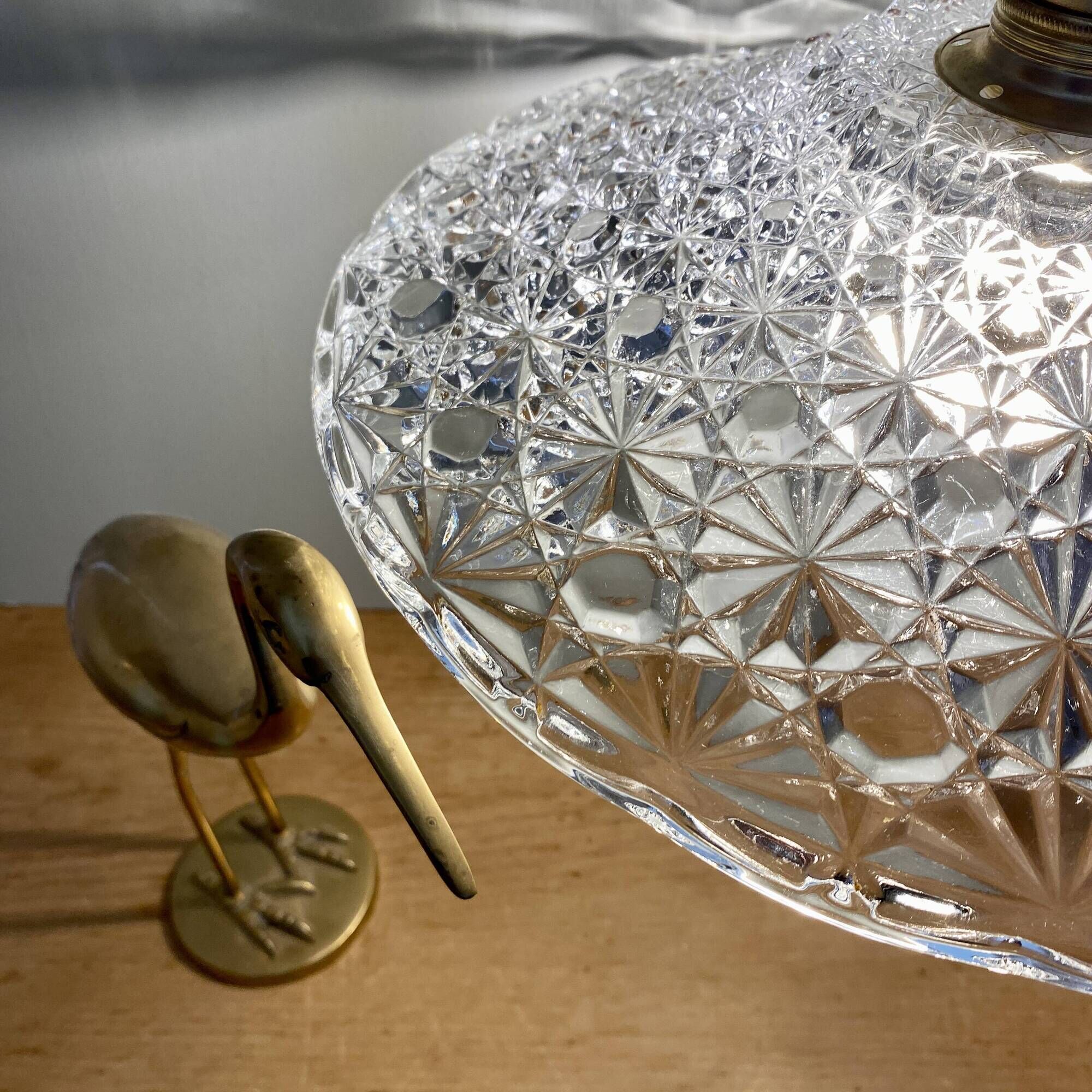 Vintage glass pendant light - tableware collection -