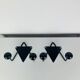 Pair of wall hooks from the 1950s, black metal