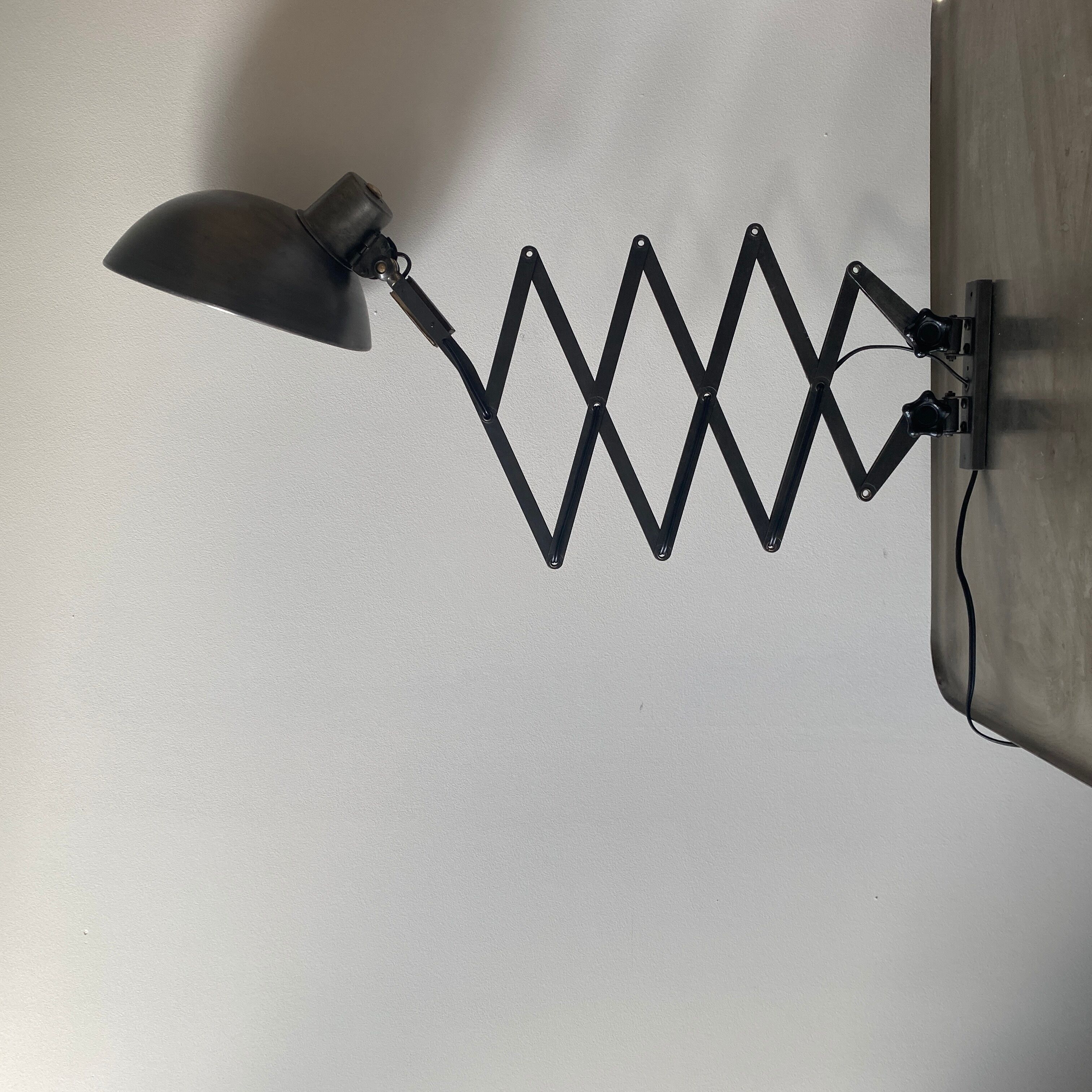 Old industrial accordion lamp