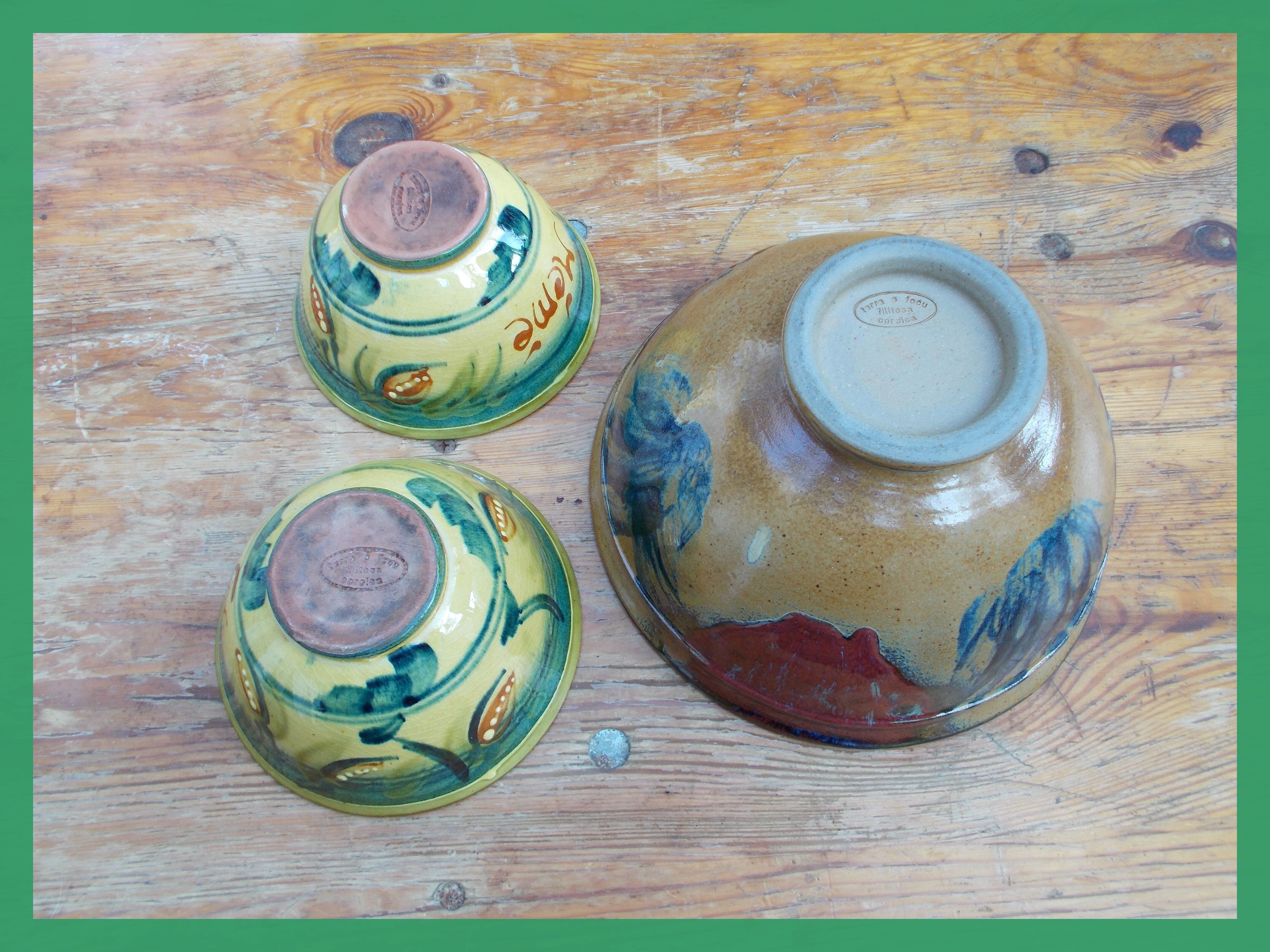 Set of 3 corsican ceramic