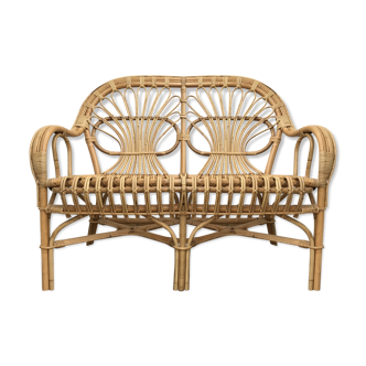Rattan bench