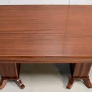 Table rectangulaire en acajou massif et plaqué 1930/1940