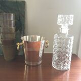 Silver metal ice bucket