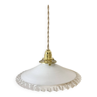 Suspension, baladeuse, opaline ancienne