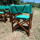 Lot of 6 foldable chairs in solid teak Roland Vlaemynck