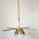 Rare Midcentury Brass Chandelier, 1970s
