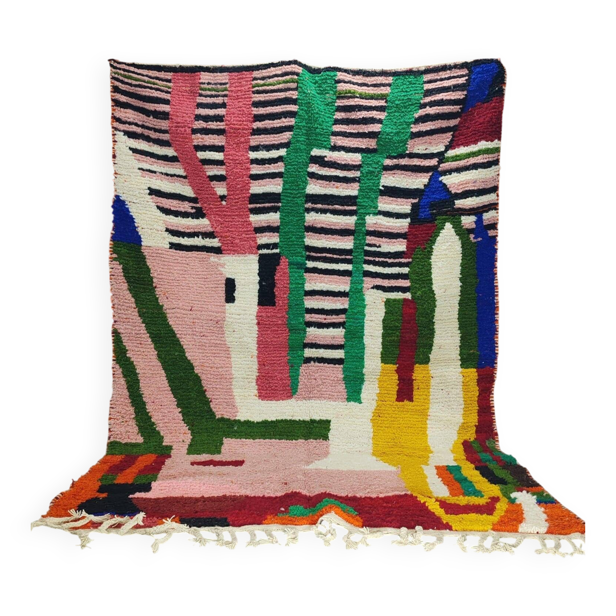 Berber Boujaad rug from Morocco in wool – 292 × 200 cm – abstract design