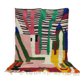 Tapis Boujaad berbère marocain en laine – 292 × 200 cm – design abstrait