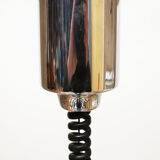 1970s ceiling light white plastic and chrome