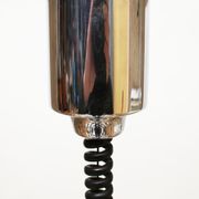 Suspension en plastique blanc et chrome 1970s
