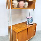Vintage wall unit bookcase cabinet 1960s