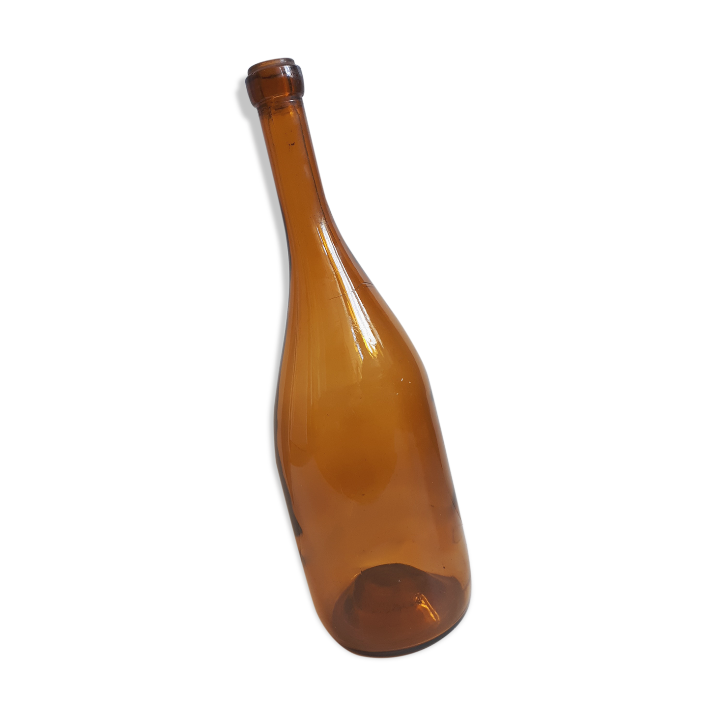 Bouteille marron ocre