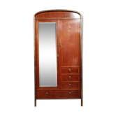 Art Deco period wardrobe in mahogany and marquetry around 1920-1925