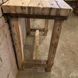 Etabli ancien en bois brut