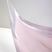 Pink Sommerso Murano glass swan by Elio Raffaeli, Italy