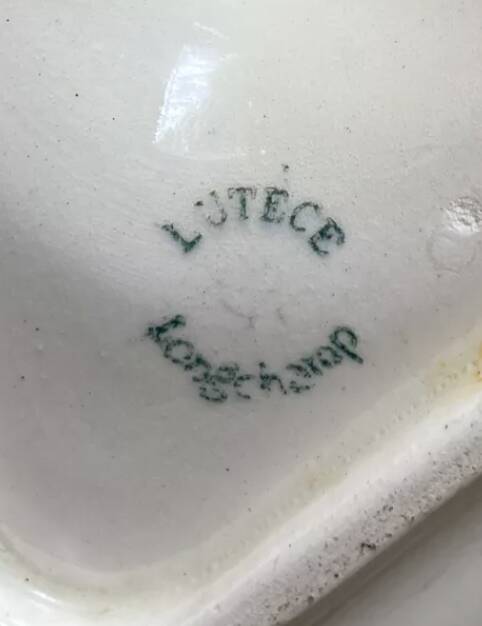 Old iron clay sauceboat