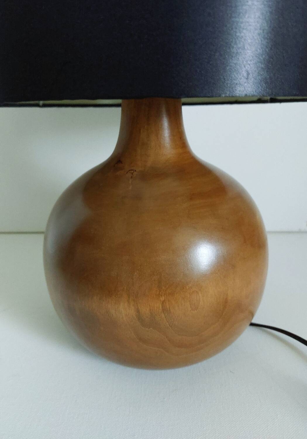 Vintage wooden foot lamp