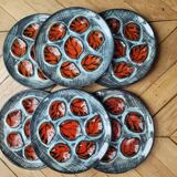 Pornic, 6 oyster plates