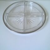 Aperitif tray in crystal and silver 950