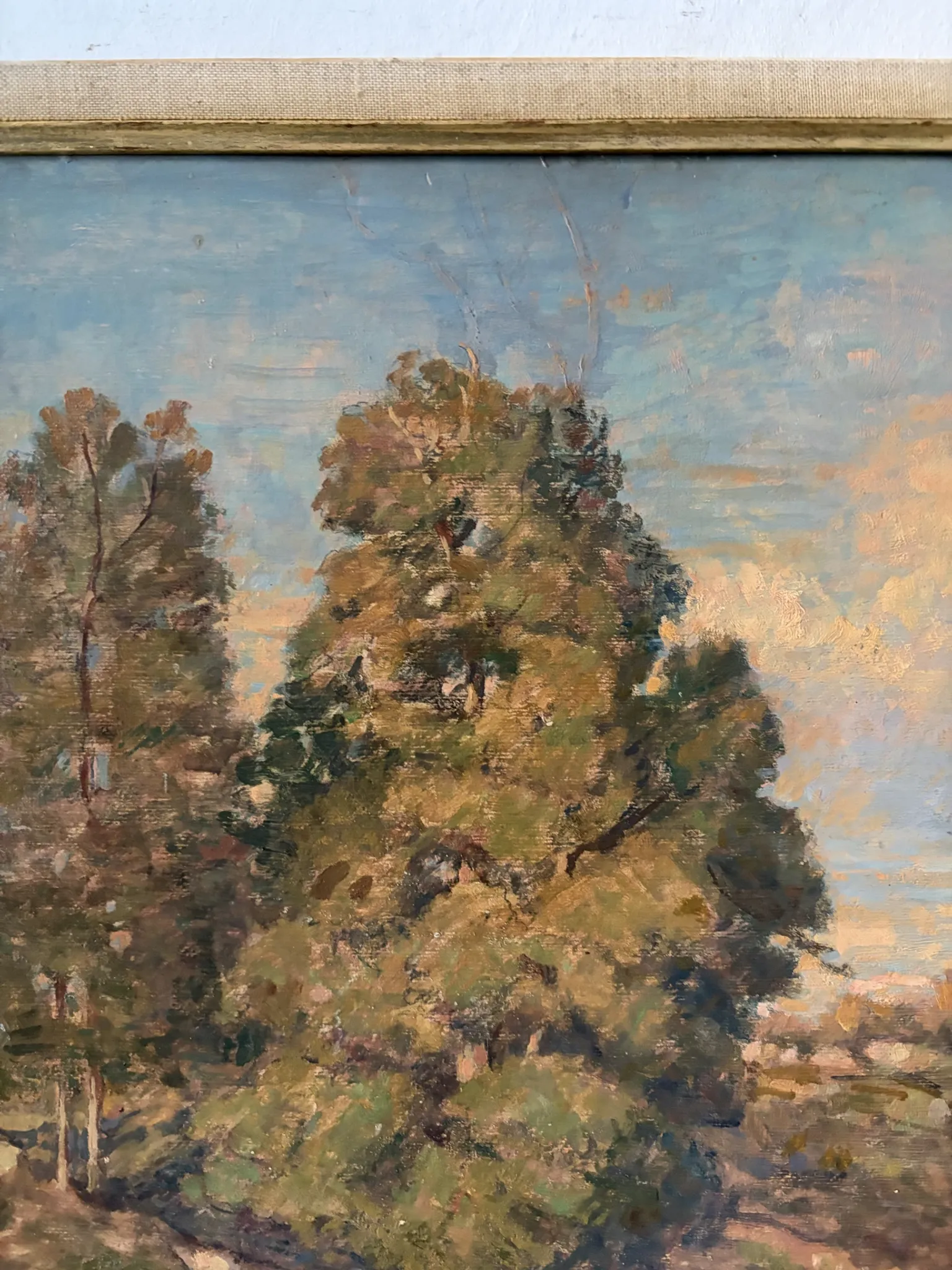 Landscape with cows, signed Abel Gay.
