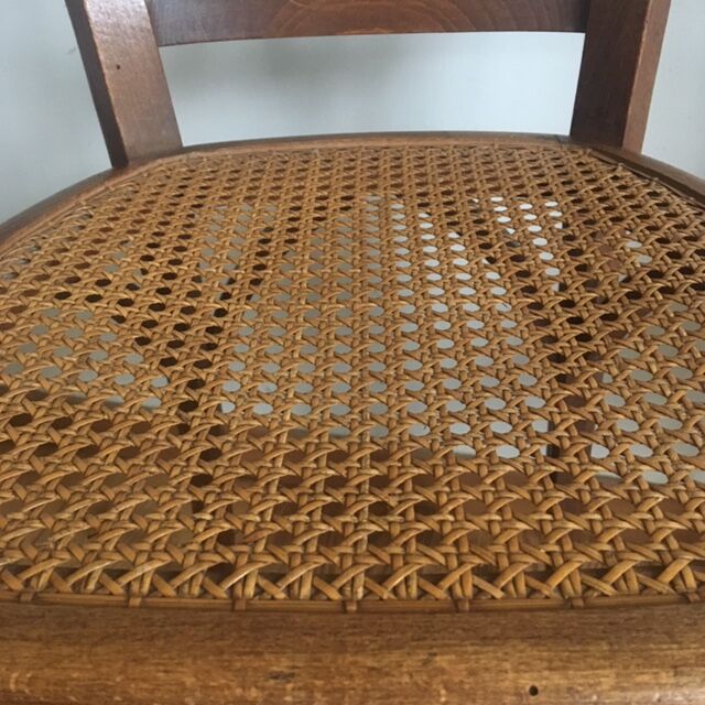 Paire chaises cannées