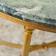 Low round green years 60 neoclassical style marble table