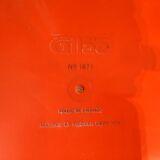Friendly vintage orange rectangular coffee table gilac n°1871