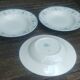 Three soup plates in opaque iron earth porcelain Moustier cluny KG model Victoria